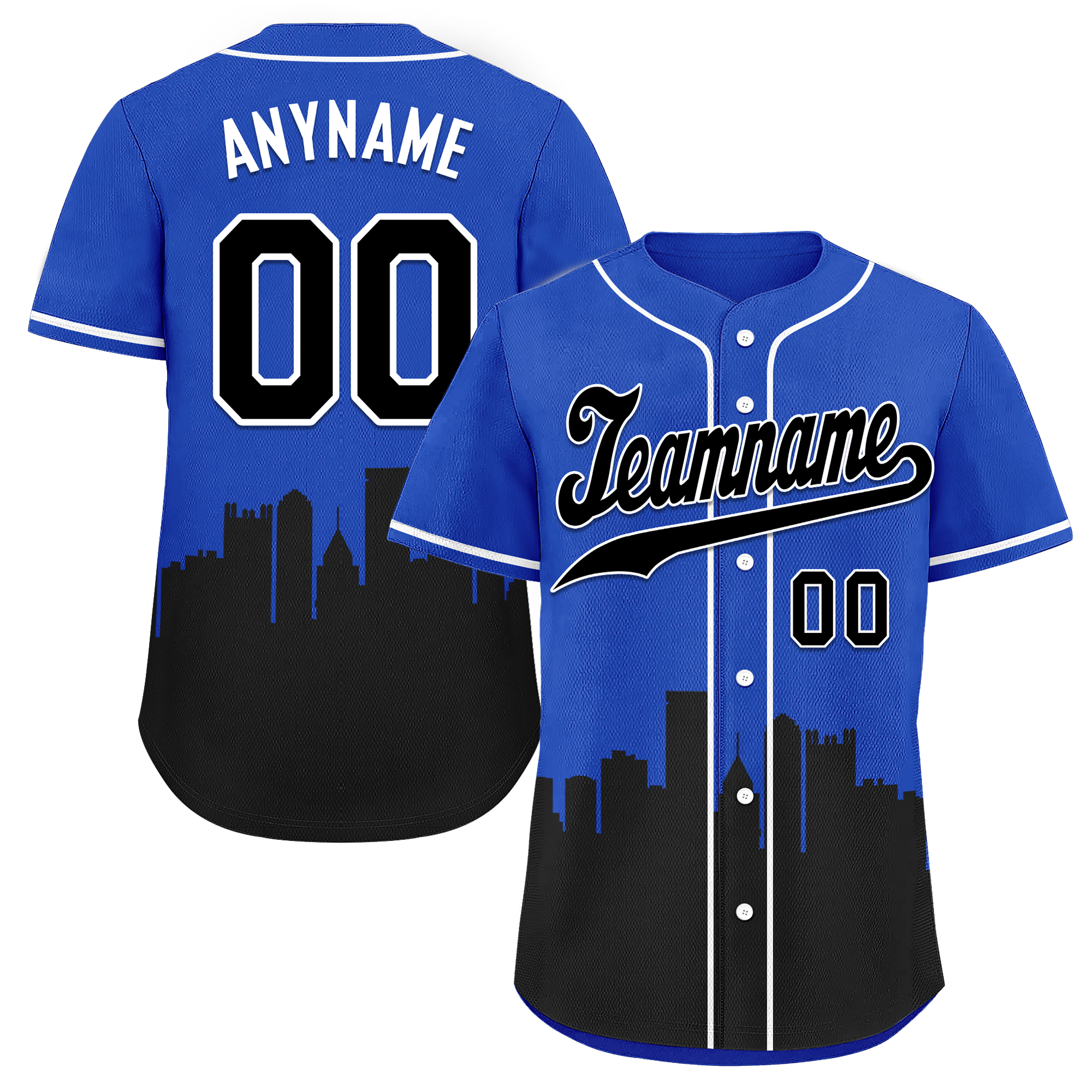 Custom Blue Black City Edition Personalized Authentic Baseball Jersey BSBJ01-D017138