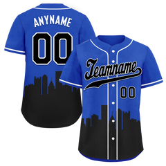 Custom Blue Black City Edition Personalized Authentic Baseball Jersey BSBJ01-D017138