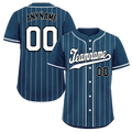 Custom Blue Stripe Fashion Personalized Authentic Baseball Jersey BSBJ01-D017258