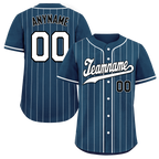 Custom Blue Stripe Fashion Personalized Authentic Baseball Jersey BSBJ01-D017258