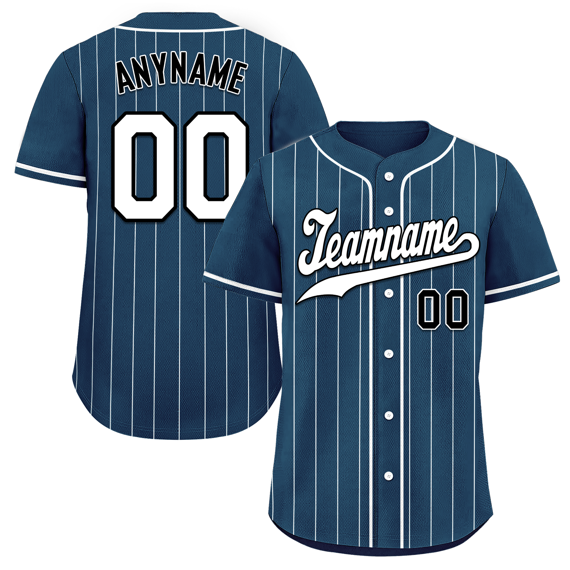 Custom Blue Stripe Fashion Personalized Authentic Baseball Jersey BSBJ01-D017258