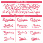 Custom White Pink Stripe Fashion Jacket Bomber Full-Snap Varsity Letterman Personalized Jacket FZ005-D020219-6
