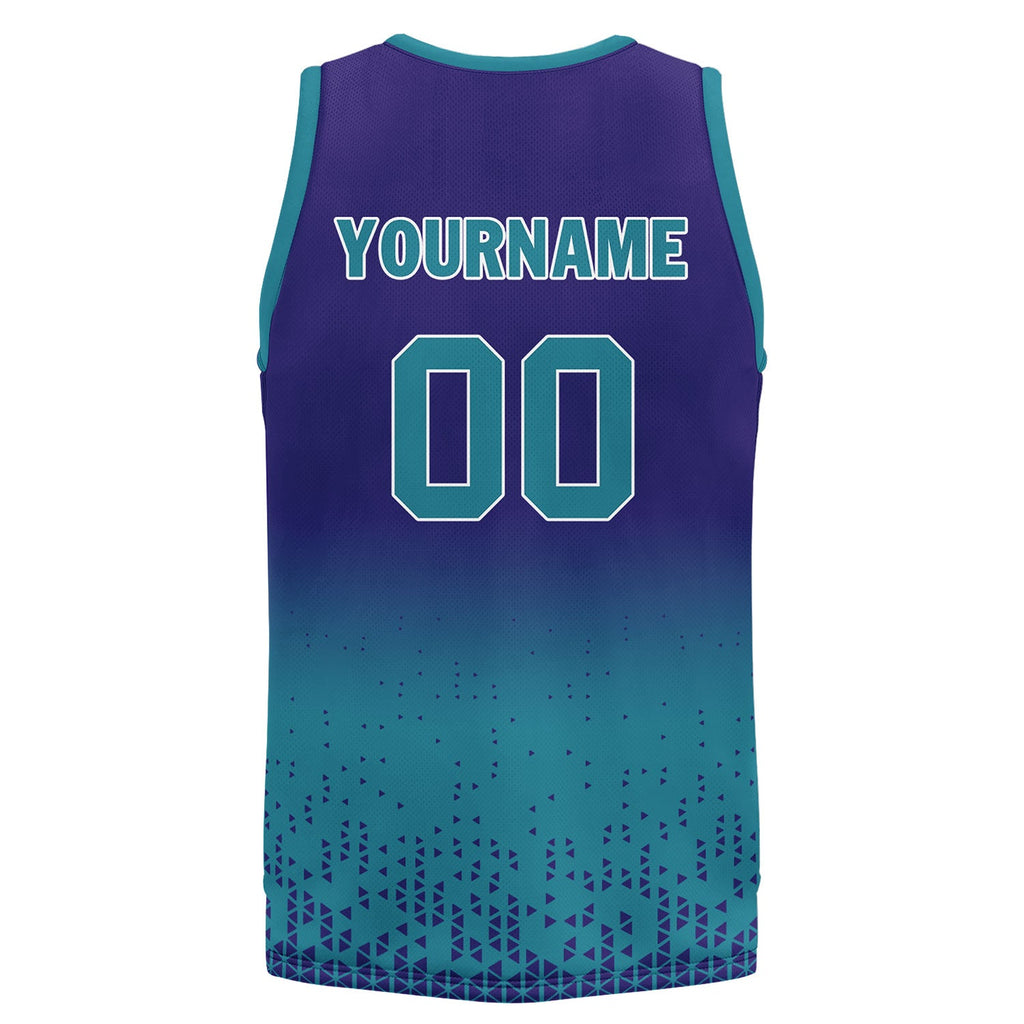 Custom Blue Fade Fashion Sports Uniform Basketball Jersey BBJ01-D020102-9