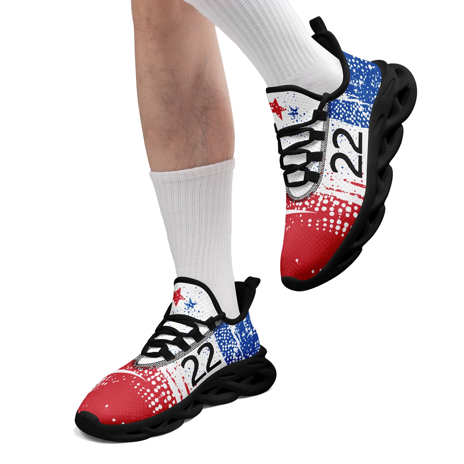 Custom South Korea 2026 World Cup Sneakers DIY Country Flag Running Shoes Lightweight Sport Shoes Gift for Football Fans Personalized Team Name and Logo FN003-F009114-8