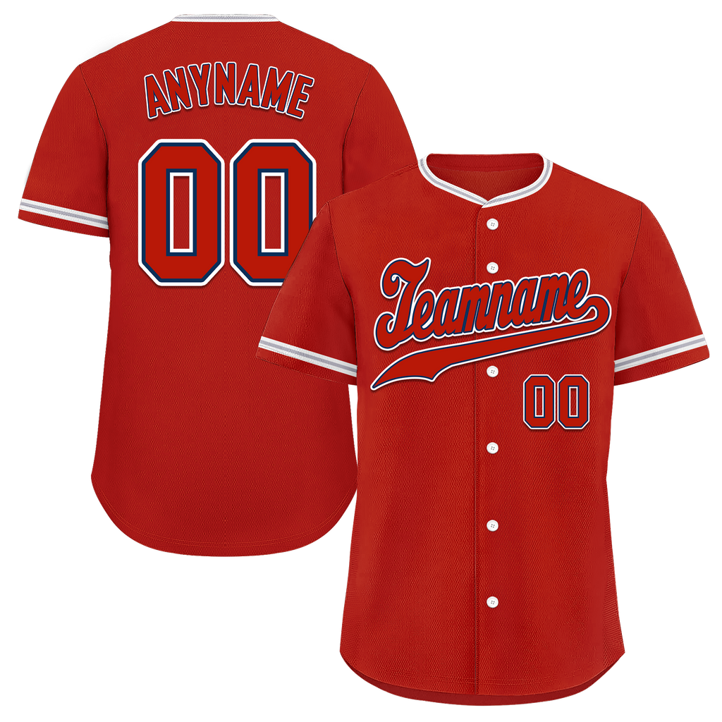 Custom Red Classic Style Red Personalized Authentic Baseball Jersey BSBJ01-bd0fab7