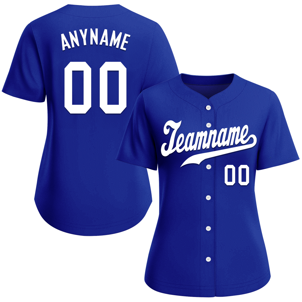 Custom Blue Classic Style White Personalized Authentic Baseball Jersey BSBJ01-bd0faea