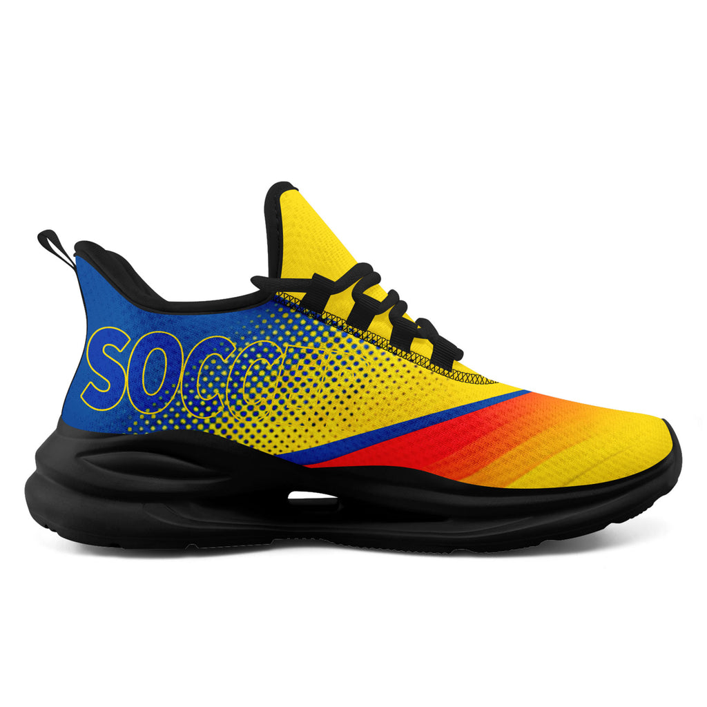 Custom Ecuador 2026 World Cup Sneakers DIY Country Flag Running Shoes Lightweight Sport Shoes Gift for Football Fans Personalized Team Name and Logo FN079-F009088-3