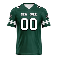 Custom Green New York Personalized Authentic Football Jersey FBJ02-D020256-19