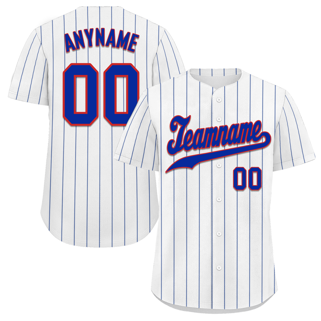 Custom White Classic Style Blue Personalized Authentic Baseball Jersey BSBJ01-bd0fadc