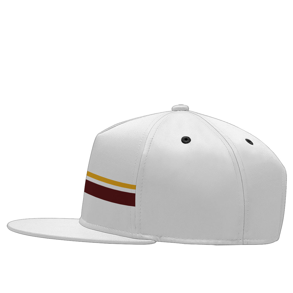 Custom White Washington Hat Sport Design Cap Stitched Adjustable Personalized PR067B-D020262-31
