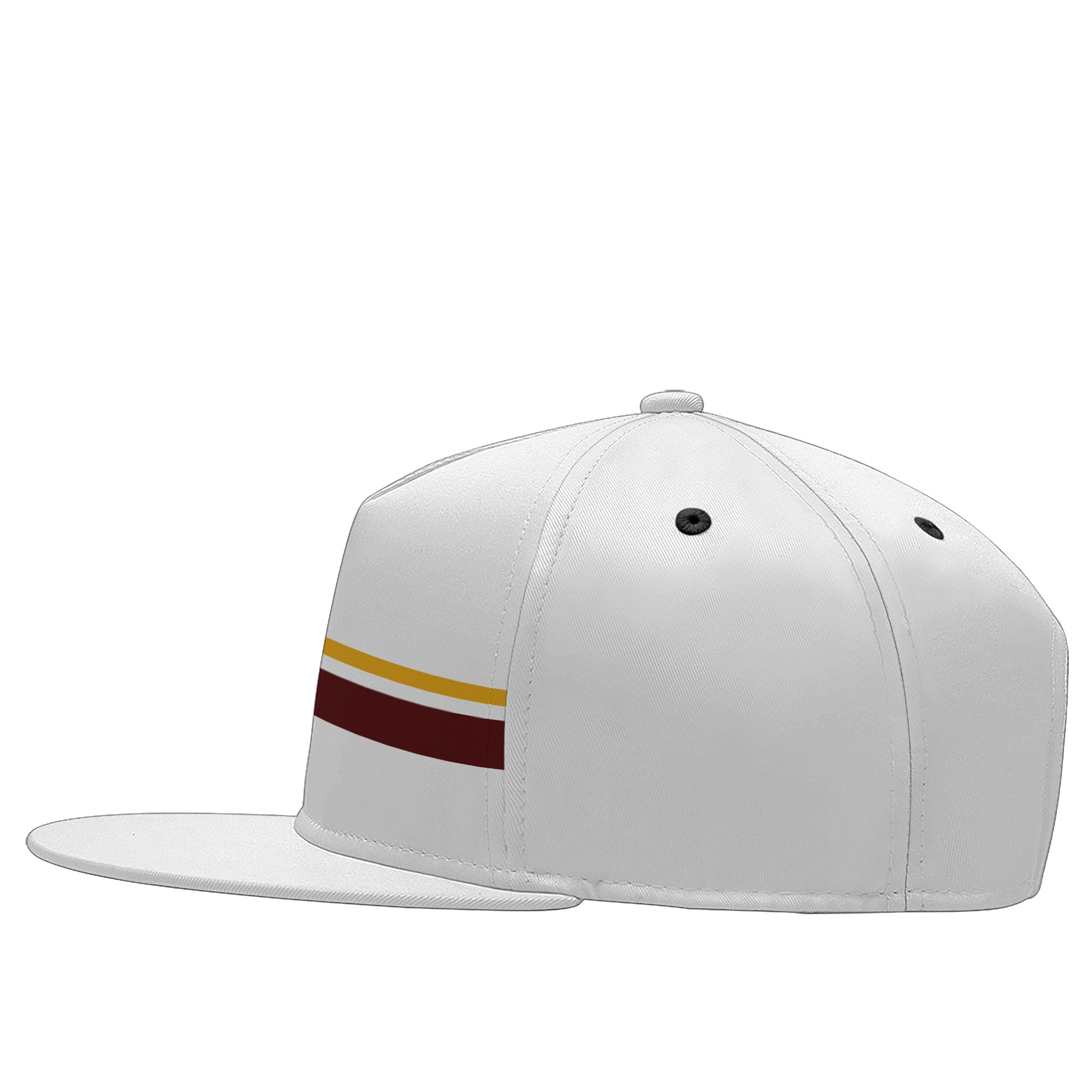 Custom White Washington Hat Sport Design Cap Stitched Adjustable Personalized PR067B-D020262-31