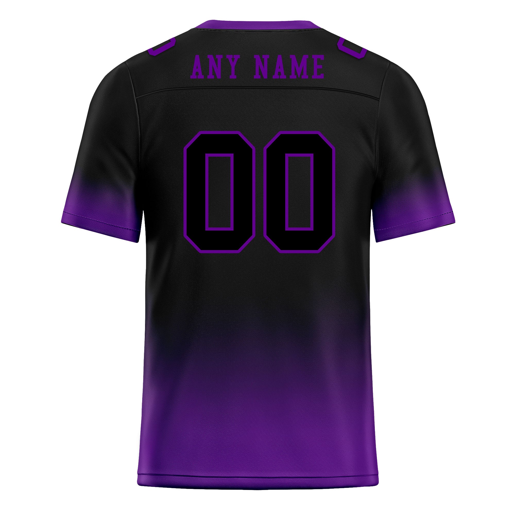 Custom Black Purple Fade Fashion Personalized Authentic Football Jersey FBJ02-D06088