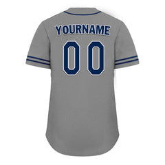 Custom Grey Classic Style Blue Personalized Authentic Baseball Jersey UN002-bd0b00d8-ac