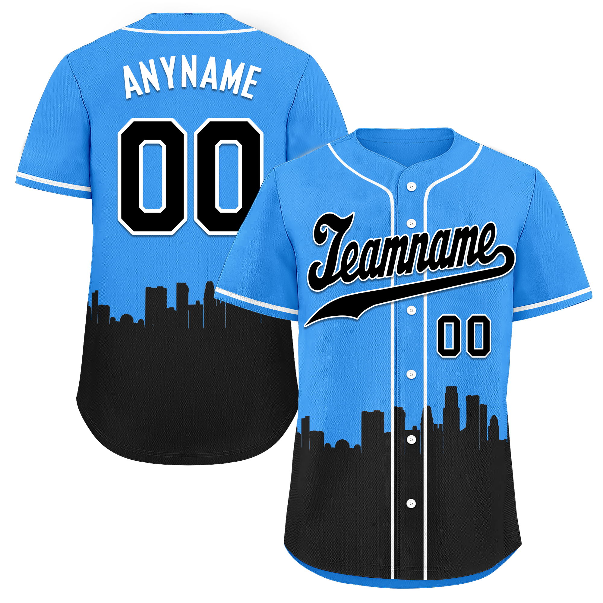 Custom Blue Black City Edition Personalized Authentic Baseball Jersey BSBJ01-D017132