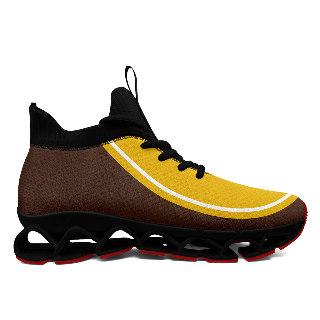 Custom Brown Yellow Maxsoul Shoes Personalized Sneaker FN030XD-D020388-14