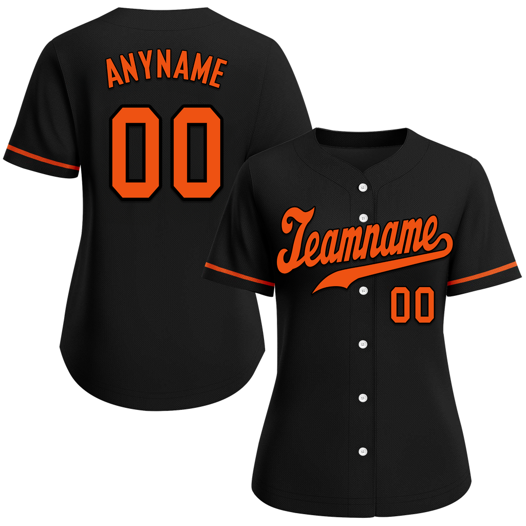 Custom Black Orange Classic Style Orange Personalized Authentic Baseball Jersey BSBJ01-bd0fa0b