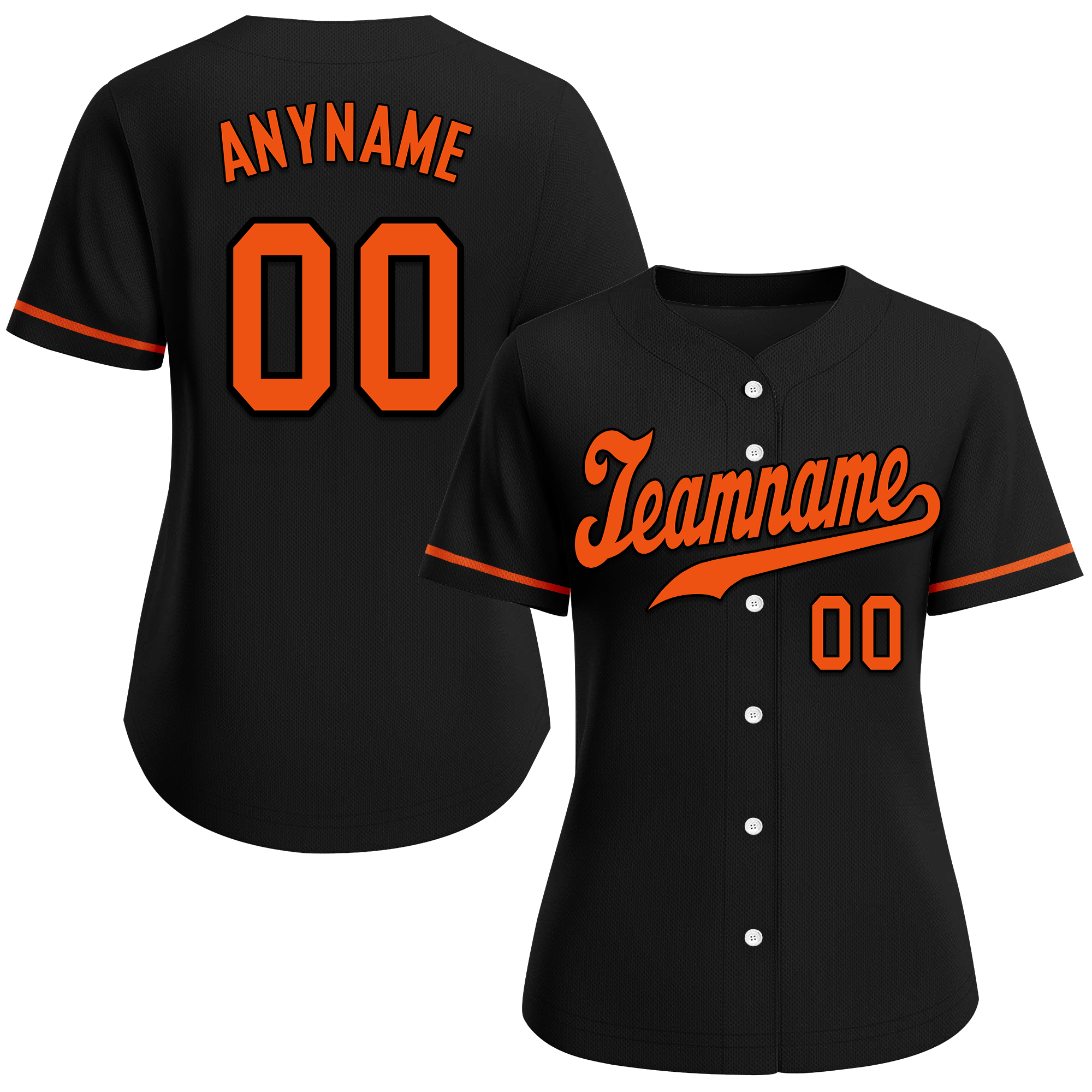 Custom Black Orange Classic Style Orange Personalized Authentic Baseball Jersey BSBJ01-bd0fa0b