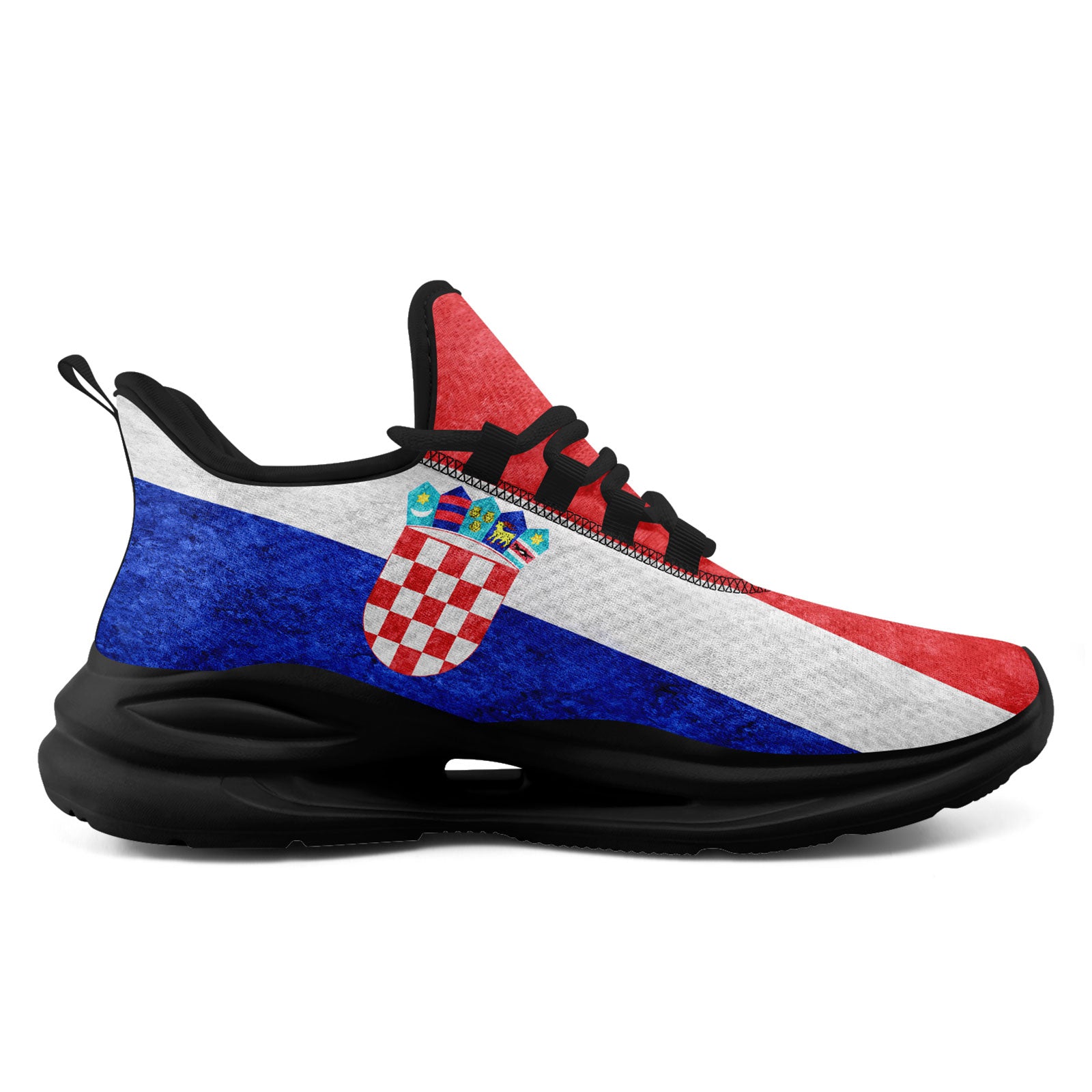 Custom Croatia 2026 World Cup Sneakers DIY Country Flag Running Shoes Lightweight Sport Shoes Gift for Football Fans Personalized Team Name and Logo FN079-F009105-3