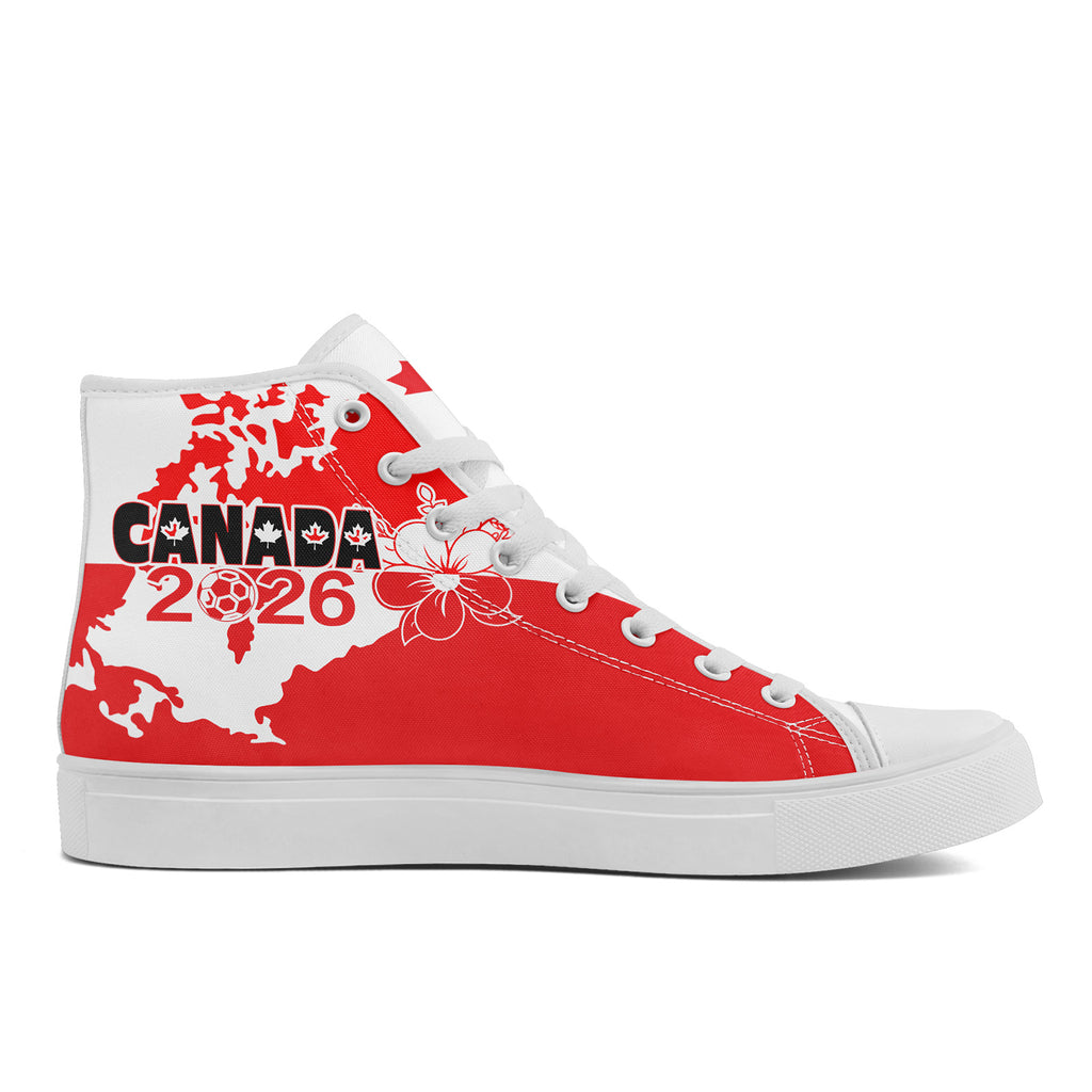 Custom 2026 World Cup Canada Sneakers DIY Country Flag Running Shoes Lightweight Sport Shoes Gift for Football Fans Personalized Team Name and Logo FN024-F023064-5