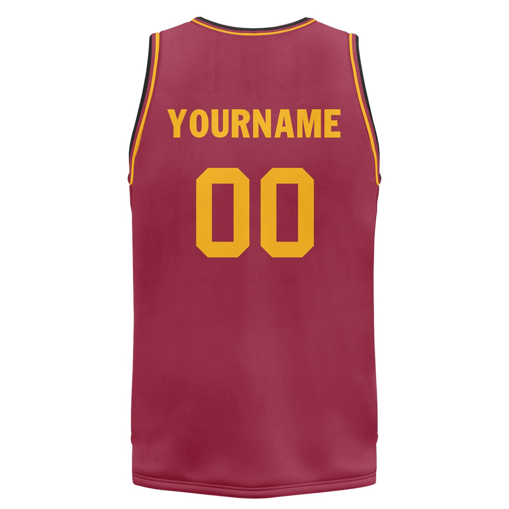 Custom Red Classic Style Sports Uniform Basketball Jersey BBJ01-D020105-2