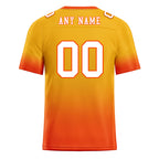 Custom Yellow Orange Fade Fashion Personalized Authentic Football Jersey FBJ02-D06099
