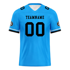 Custom Blue Carolina Personalized Authentic Football Jersey FBJ02-D020263-5