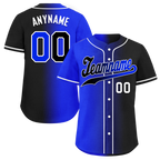 Custom Blue Black Gradient Fashion Personalized Authentic Baseball Jersey BSBJ01-D0a709e