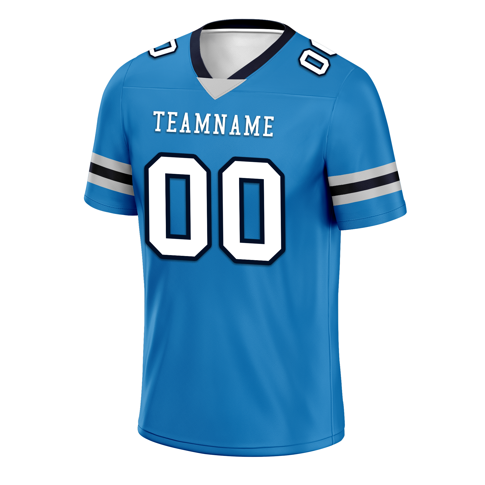 Custom Blue White Classic Style Personalized Authentic Football Jersey FBJ02-bd0a700c
