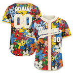 Custom Graffiti Pattern Abstract Floral Patterns Personalized Authentic Baseball Jersey BSBJ01-D020171-2