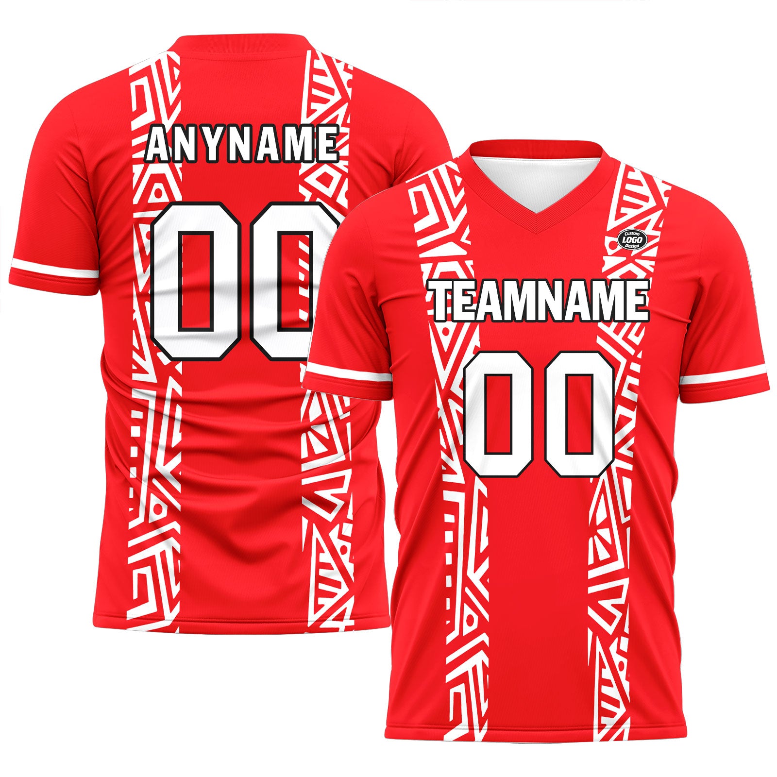 Custom Red Soccer Sets Jersey Personalized SCJ101-D28009