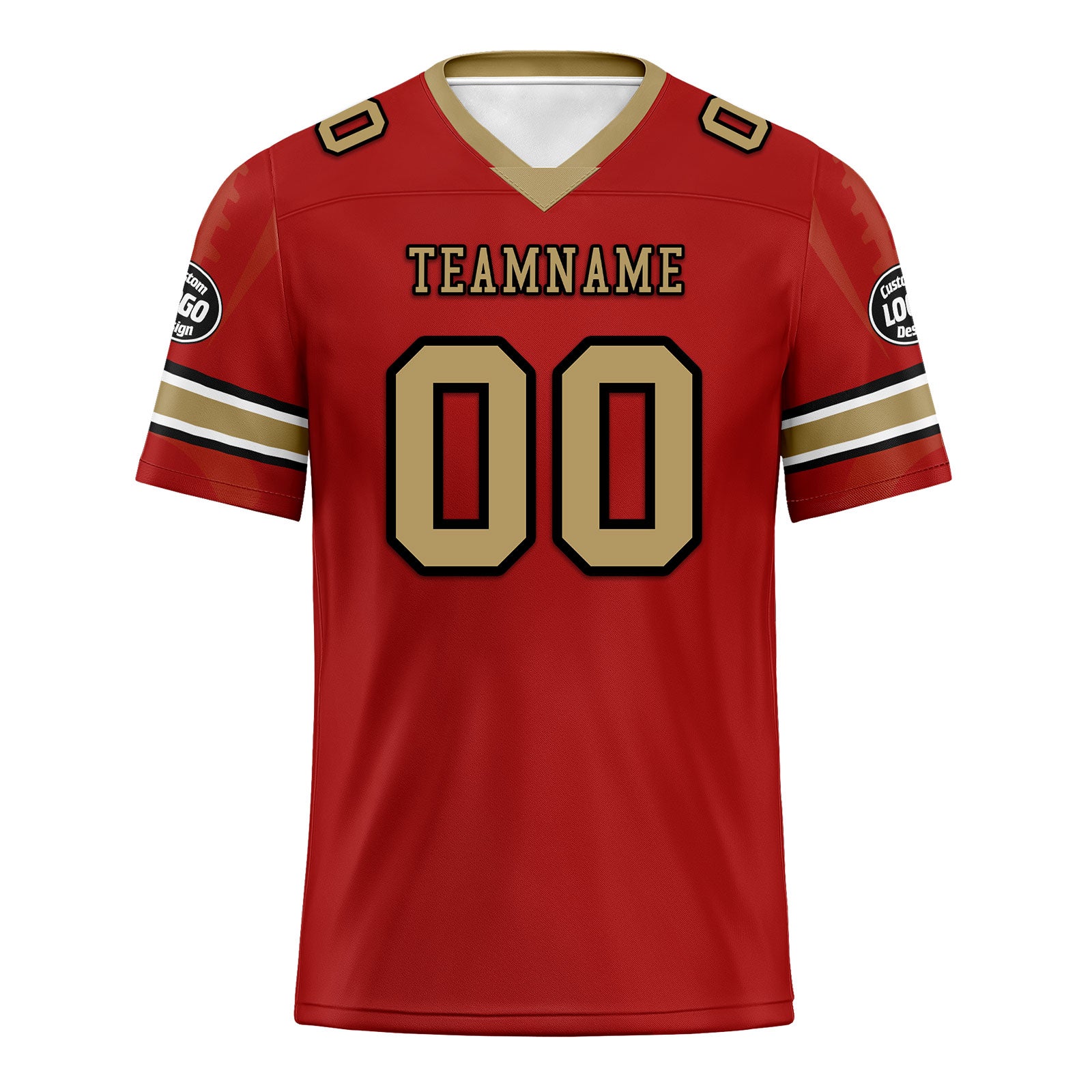 Custom Red San Francisco Football Jersey and Sports Shoes Combo Offer Personalized Combo ZH-D025008-22