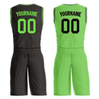Custom Black Green Classic Style Reversible Basketball Uniform Personalized Ordinary BBJR-D017049