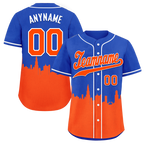 Custom Blue Orange City Edition Personalized Authentic Baseball Jersey BSBJ01-D017128