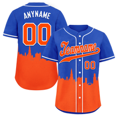 Custom Blue Orange City Edition Personalized Authentic Baseball Jersey BSBJ01-D017128