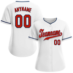 Custom White Classic Style Red Personalized Authentic Baseball Jersey BSBJ01-bd0fab8