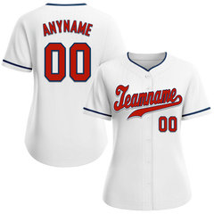 Custom White Classic Style Red Personalized Authentic Baseball Jersey BSBJ01-bd0fab8