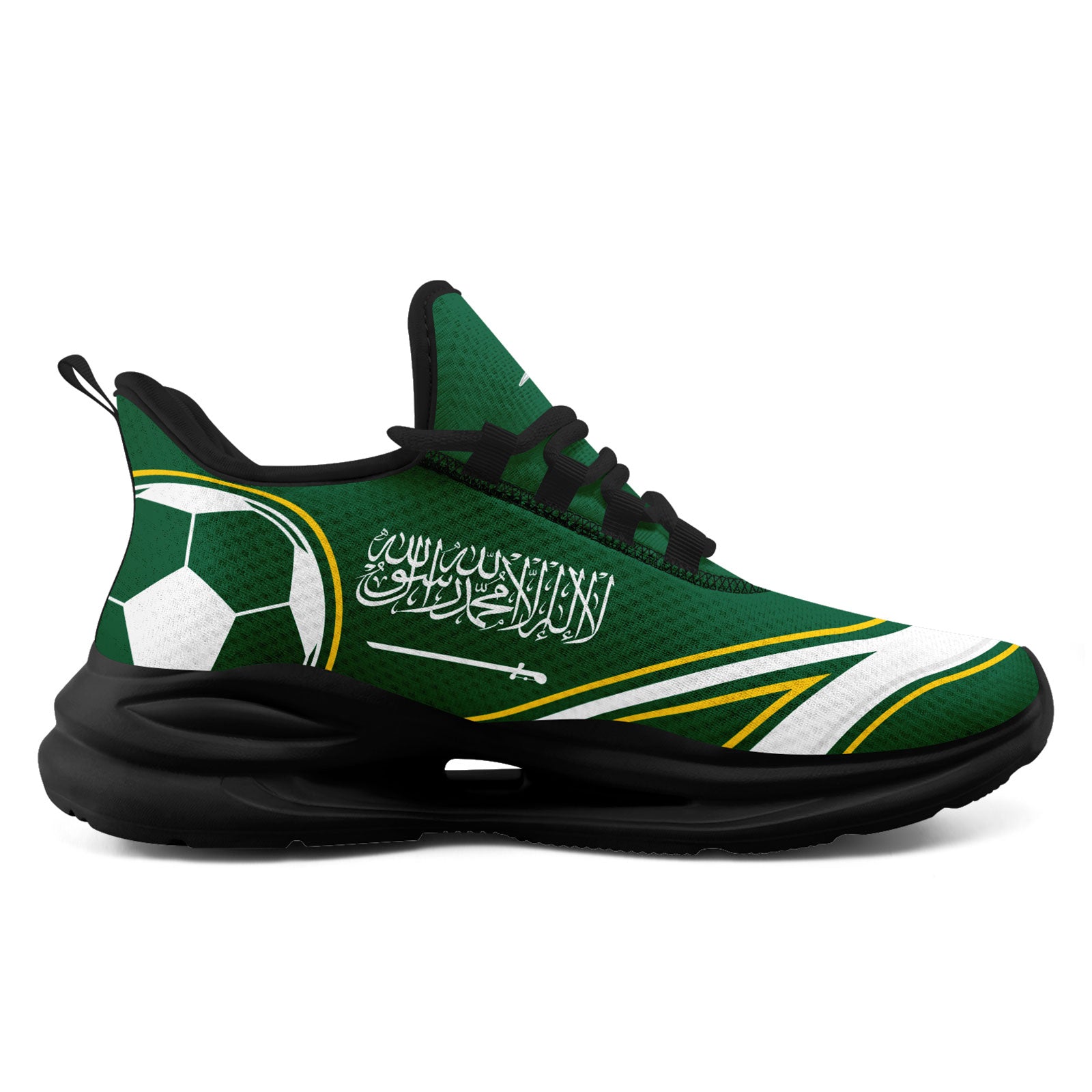 Custom Saudi Arabia 2026 World Cup Sneakers DIY Country Flag Running Shoes Lightweight Sport Shoes Gift for Football Fans Personalized Team Name and Logo FN079-F009093-4