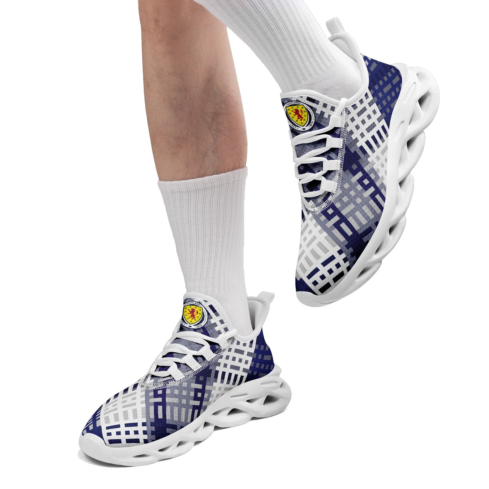 Custom Scotland 2026 World Cup Sneakers DIY Country Flag Running Shoes Lightweight Sport Shoes Gift for Football Fans Personalized Team Name and Logo FN003-F020027-4