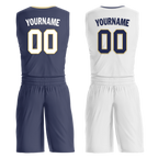 Custom Blue White Classic Style Reversible Basketball Uniform Personalized Ordinary BBJR-D017050