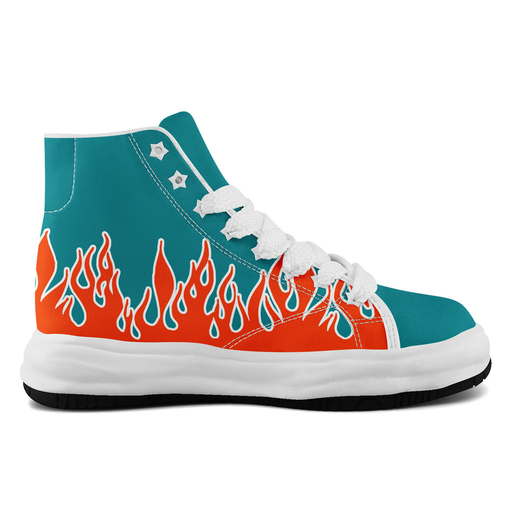 Custom Green Orange Miami Football Jersey and Firesoul Sports Shoes Combo Offer Personalized Combo ZH-D020273-24