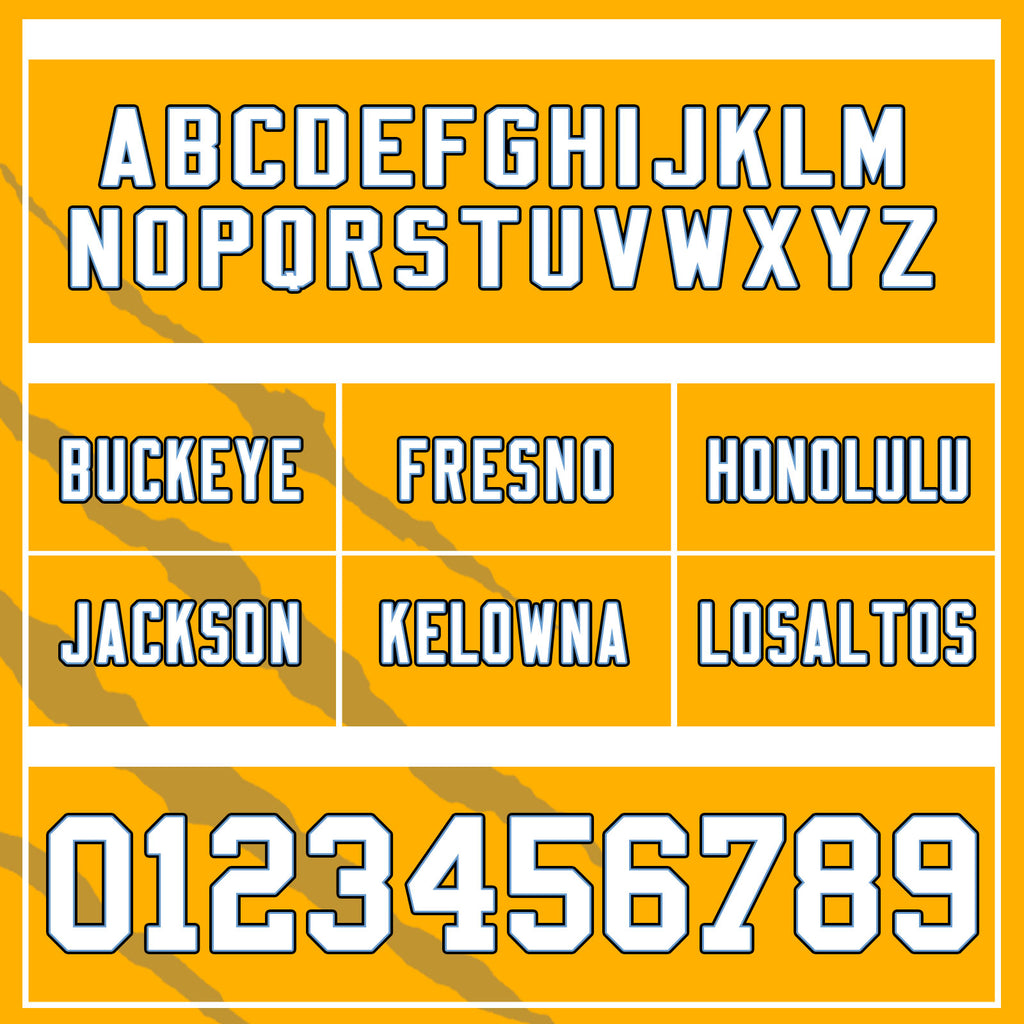 Custom Yellow White California High-Performance American Football Jersey FBJ06-D023001-15