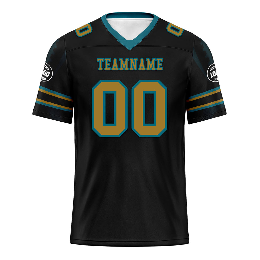 Custom Black Jacksonville Football Jersey and Sports Shoes Combo Offer Personalized Combo ZH-D025008-17