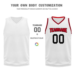 Custom Red White Black City Edition Personalized Sports Uniform Authentic Basketball Jersey BBJ01-D06101-11