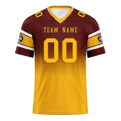 Custom Red Yellow Washington Personalized Authentic Football Jersey FBJ02-D020249-31