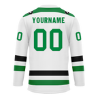 Custom White Green Personalized Hockey Jersey HCKJ01-D0a70b7