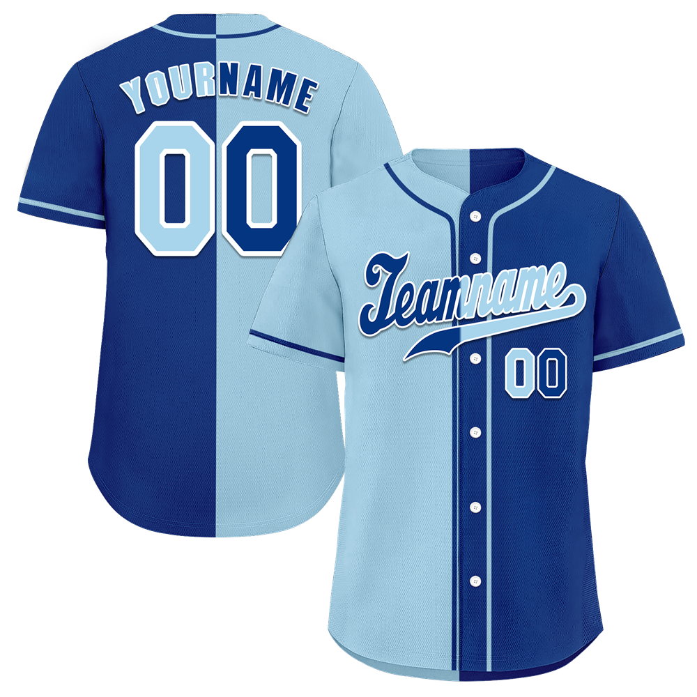 Custom Aqua Blue Gradient Fashion Blue Authentic Baseball Jersey