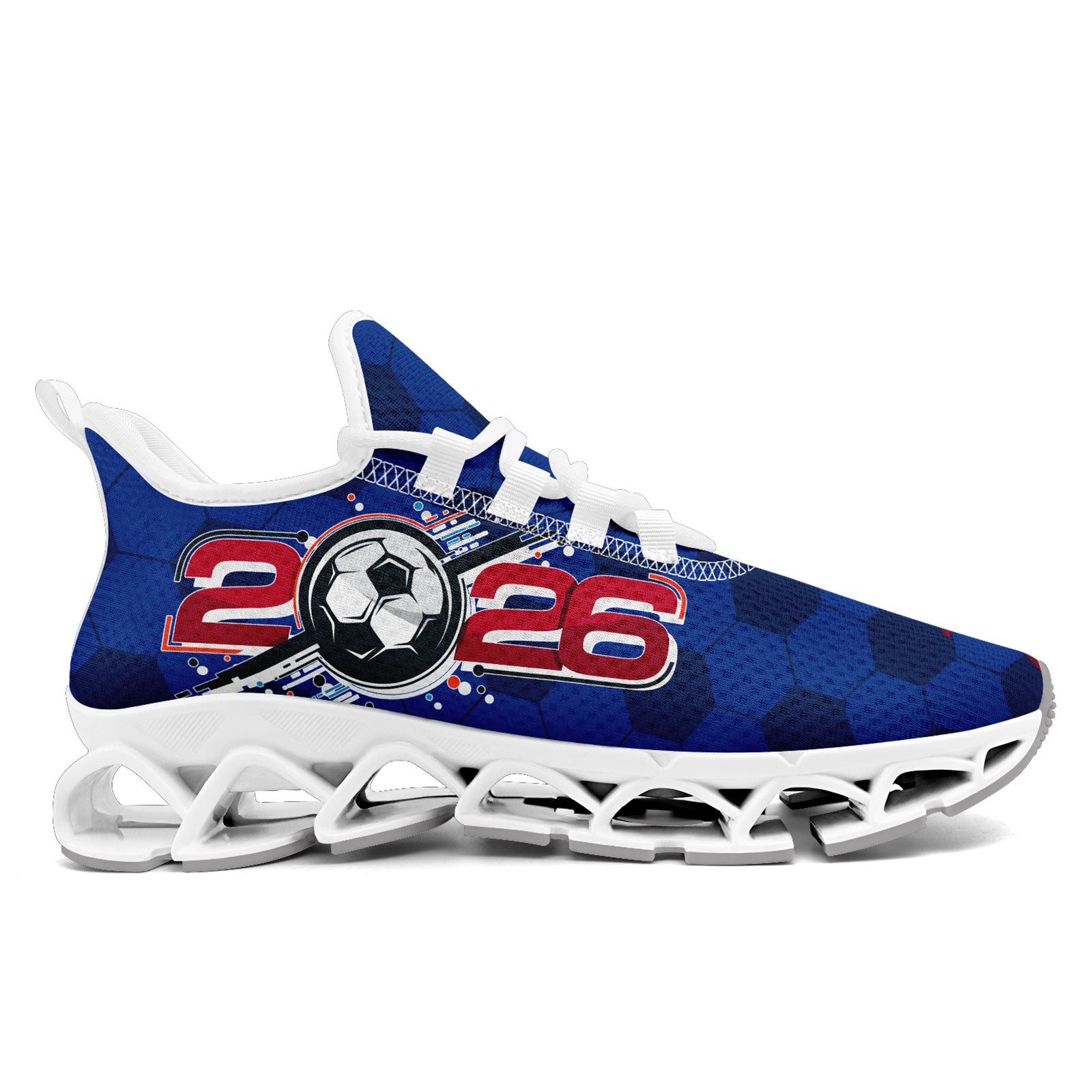 Custom United States 2026 World Cup Sneakers DIY Country Flag Running Shoes Lightweight Sport Shoes Gift for Football Fans Personalized Team Name and Logo FN003XD-F028038-4