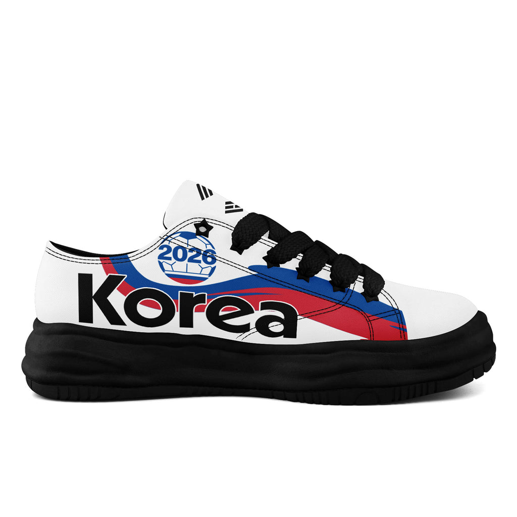 Custom South Korea 2026 World Cup Sneakers DIY Country Flag Running Shoes Lightweight Sport Shoes Gift for Football Fans Personalized Team Name and Logo FN038-F009095-3