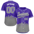 Custom Purple Gray City Edition Personalized Authentic Baseball Jersey BSBJ01-D017137