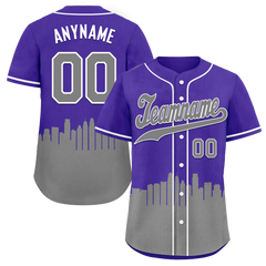 Custom Purple Gray City Edition Personalized Authentic Baseball Jersey BSBJ01-D017137